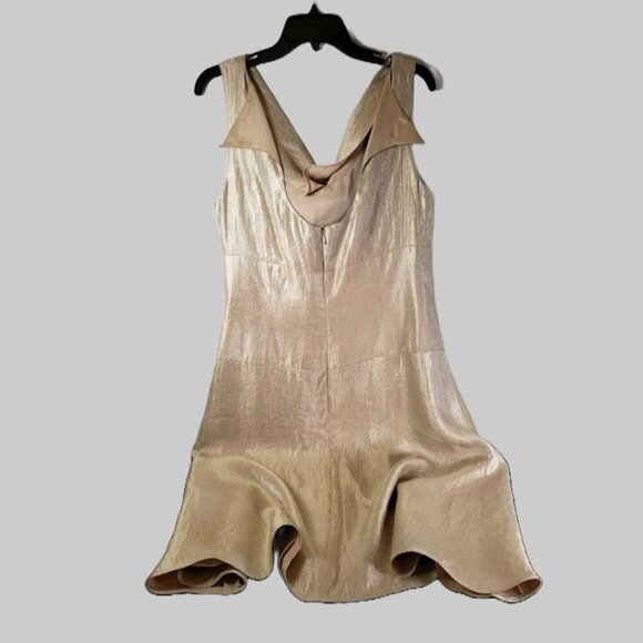 Adrianna Papell Gold Maxi Dress - Picture 4 of 10